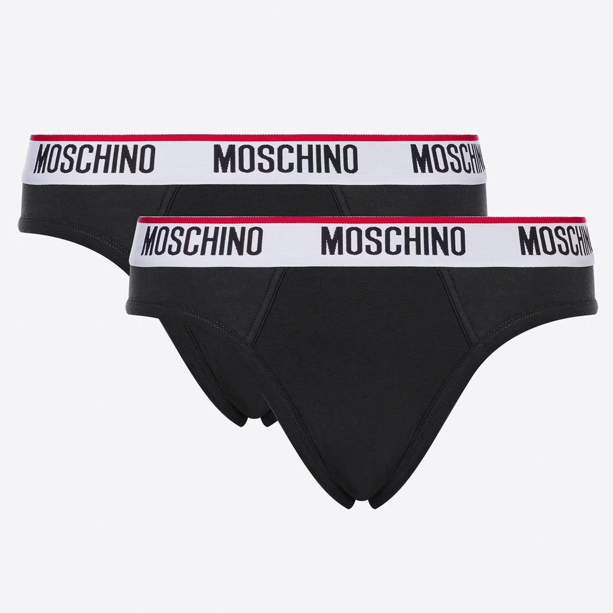 Moschino Black Cotton Briefs 2-Pack Men’s Underwear
