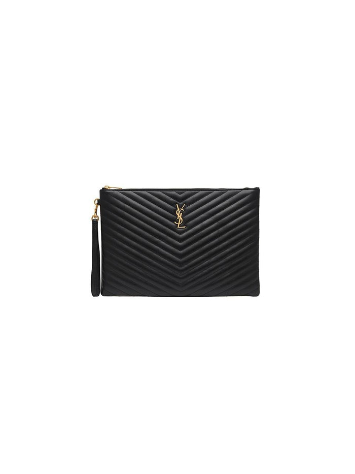 Saint Laurent Black Leather Women’s Clutch Bag