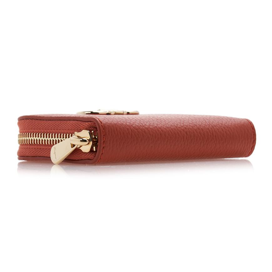 Ferragamo Gancini Leather Card Holder for Women 22 0406 TERRACOTTA 0770059