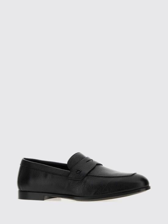 Ferragamo Black Leather Penny Loafers Men’s Dress Shoes 02A723 791719 BLACK DOM