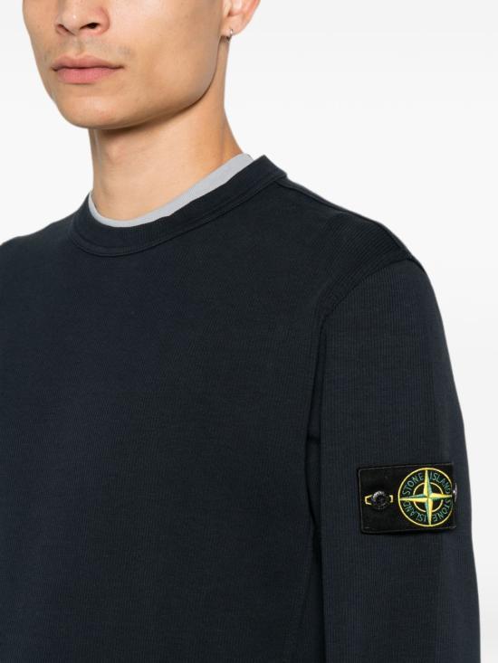 STONE ISLAND Organic Cotton Interlock Sw L2S15 6100017 S0472 V0020 NAVY BLUE DOM