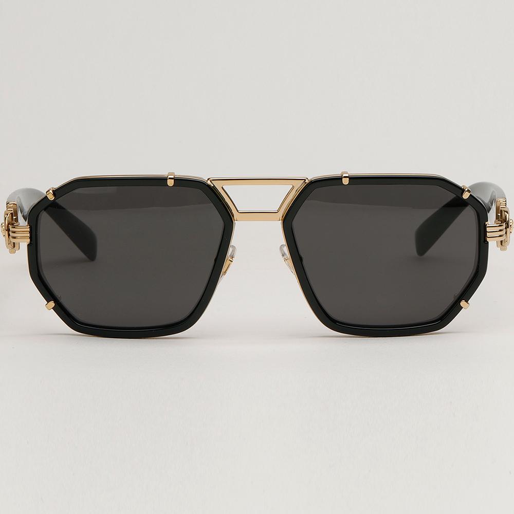 Versace Black Two-Bridge Medusa Gold-Trim Unisex Sunglasses VE2228 1002 87