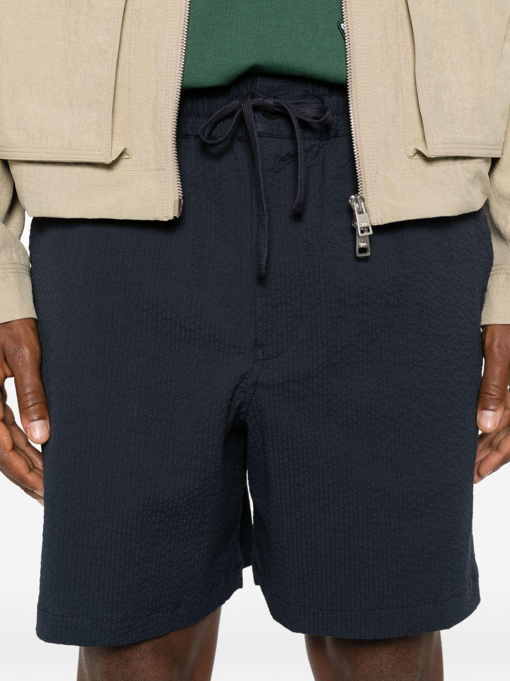 Maison Kitsune Navy Cotton Drawstring Shorts