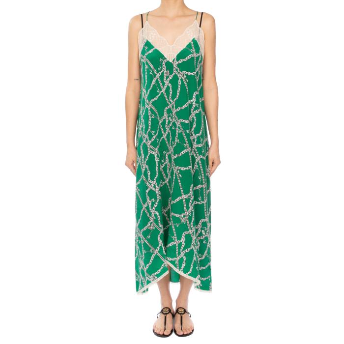 Zadig&Voltaire Women’s Green Chain Print Long Dress Set