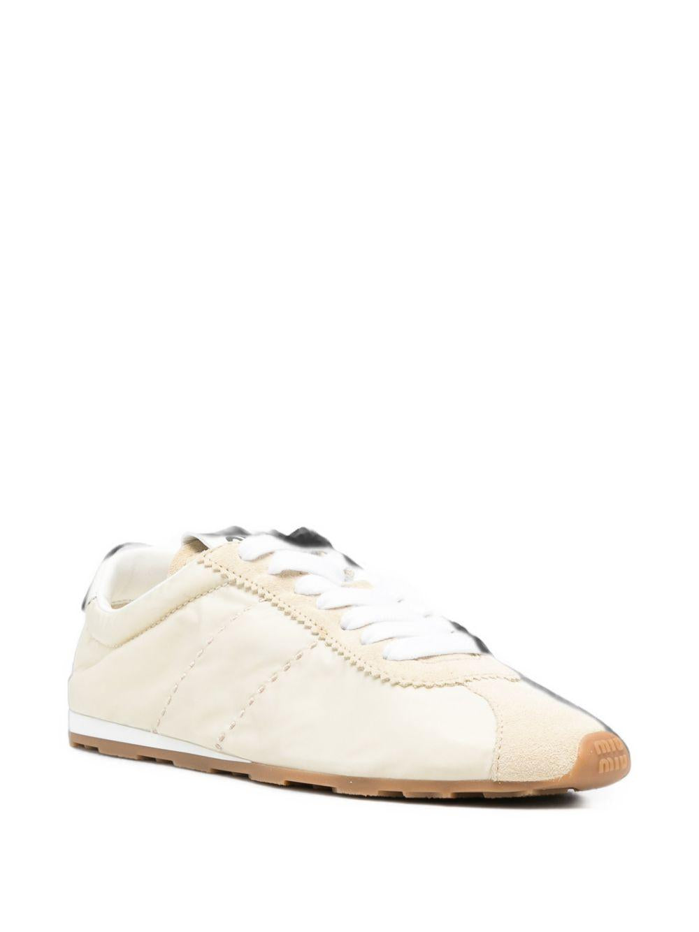 Miu Miu Leather Low-Top Sneakers