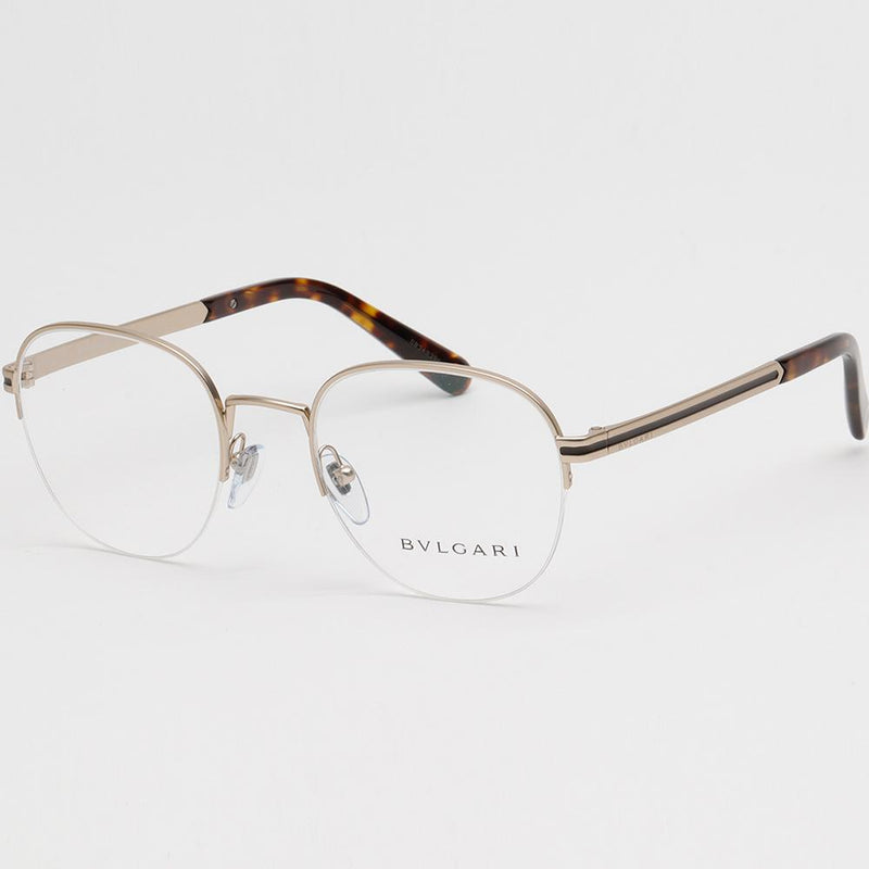 BVLGARI Gold Semi-Rimless Eyeglass Frames Unisex