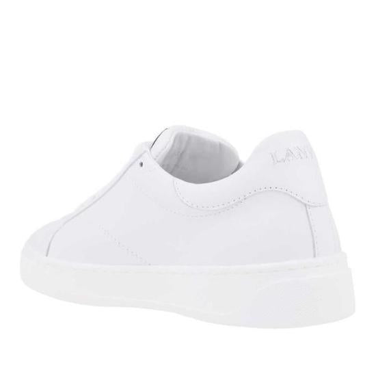 Lanvin Leather Low-Top Sneakers White FWSKDK0AGOTE 0000