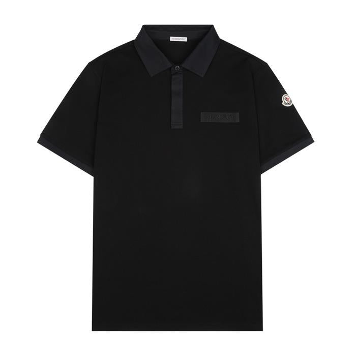 Moncler Cotton Piqué Polo Shirt Black Men’s