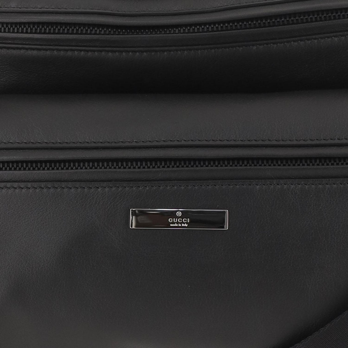 GUCCI Black Leather Shoulder Crossbody Bag