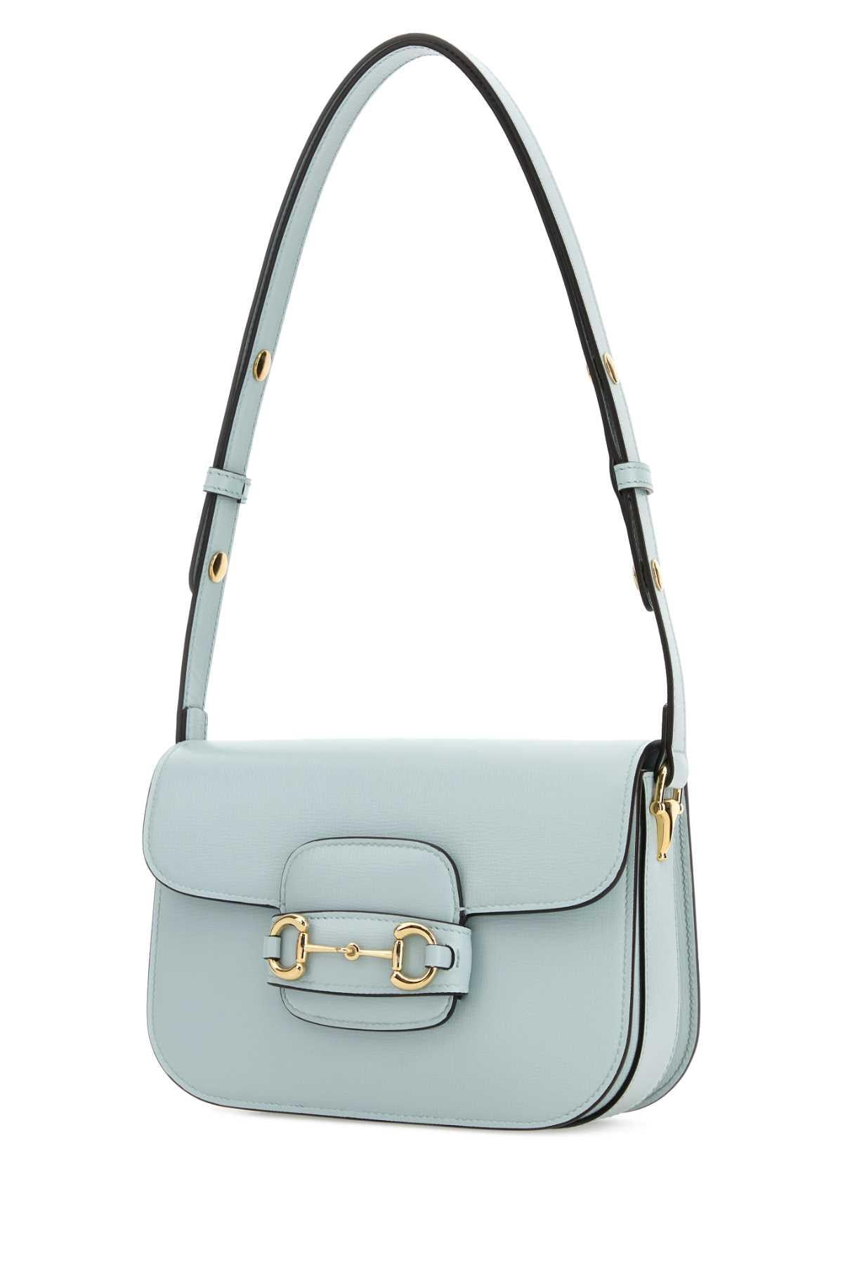 GUCCI Leather Shoulder Bag Blue