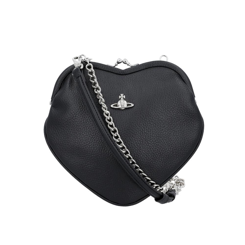 Vivienne Westwood Vegan Bio Green Grain Heart Pulse Chain Crossbody Bag