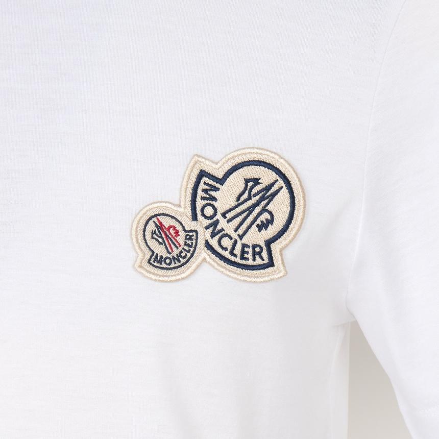 Moncler Men’s Short Sleeve T-Shirt White Cotton Tee