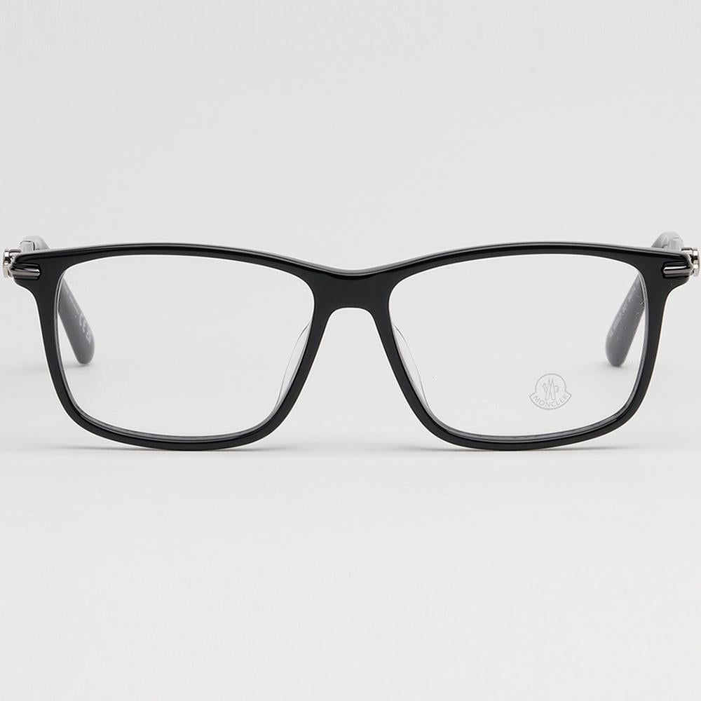 Moncler Black Square Acetate Eyeglass Frames Asian Fit ML5205F 001