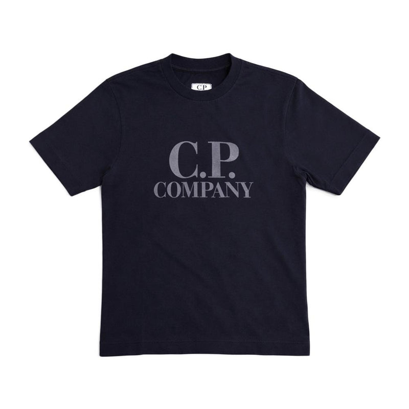 CP Company Kids Women Logo Print Short Sleeve T-Shirt Nav 20CKTS038C 00LAA17 888