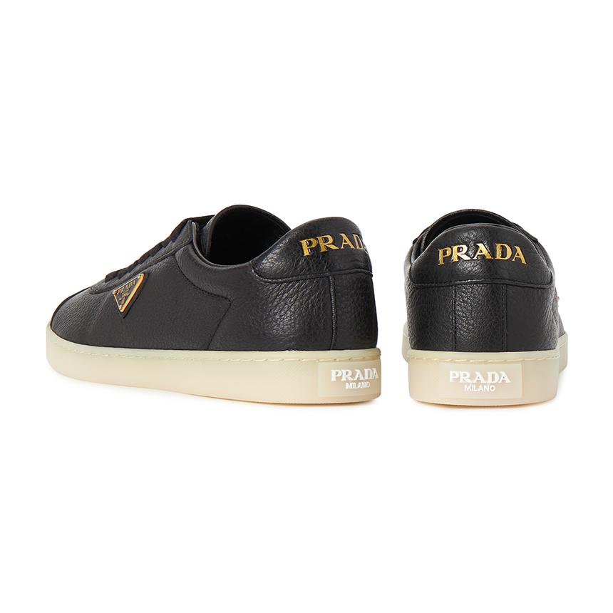 PRADA Men’s Leather Low-Top Sneakers White