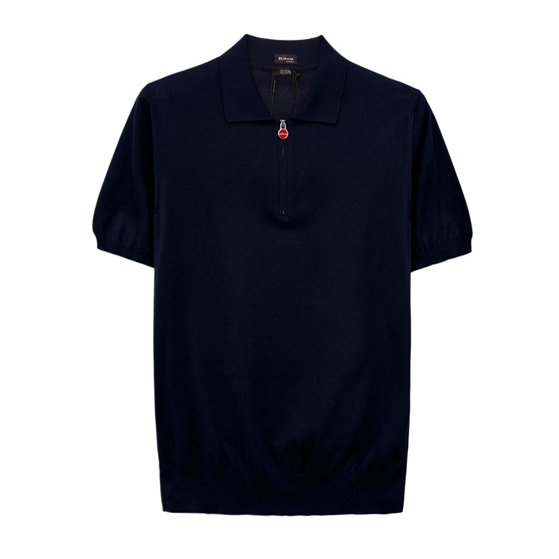 Kiton Solid Color Cotton Short Sleeve Crewneck Knit Sweater