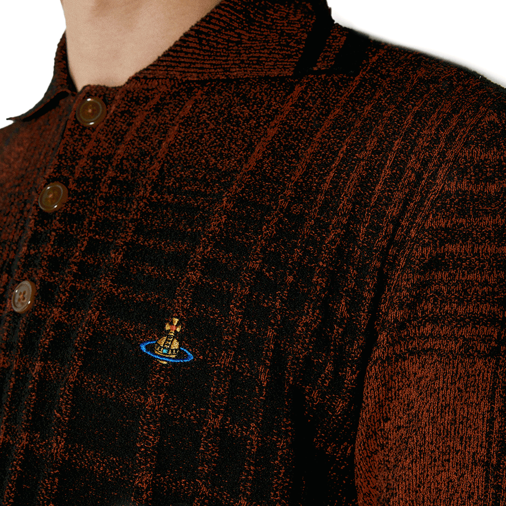 Vivienne Westwood Checked Short Sleeve Polo Knit Sweater for Men