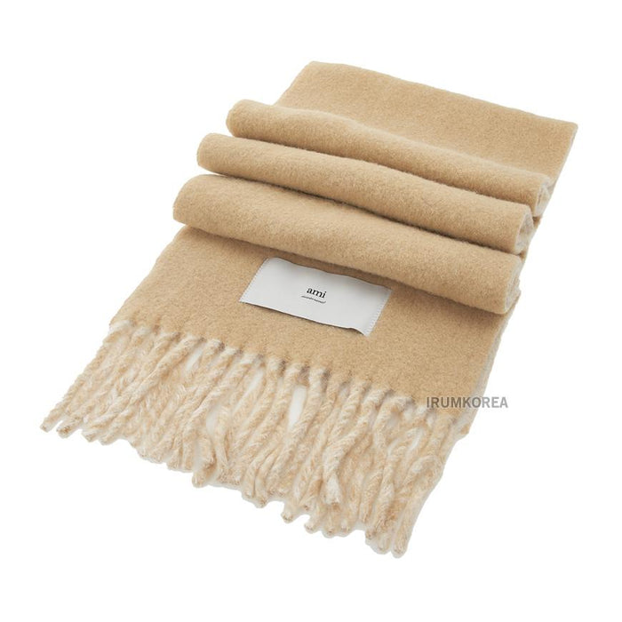 AMI Unisex Fringe Label Scarf USF426 AW0057 255