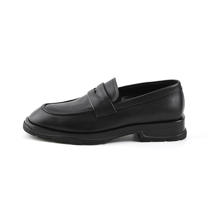 Alexander Mcqueen Smooth Calfskin Black Penny Loafers