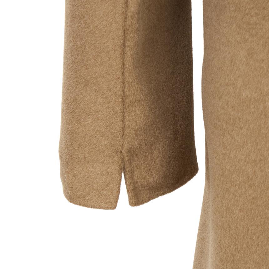 Max Mara Aris Wool Blend Long Coat Ivory