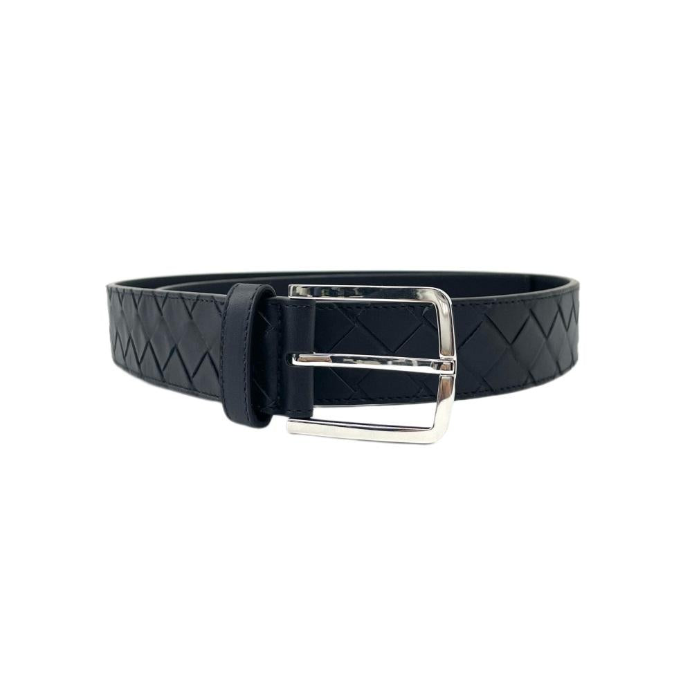 Bottega Veneta Men's Intrecciato Leather Belt 609182