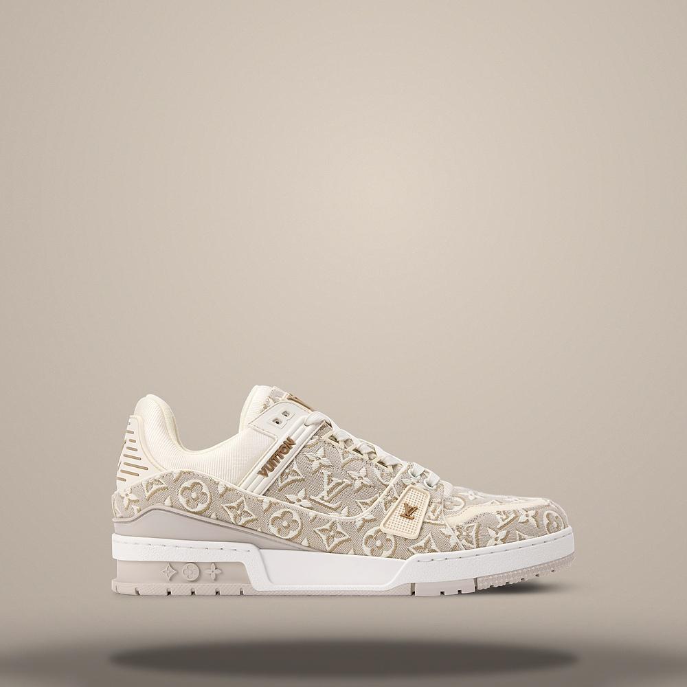 Louis Vuitton LV Trainer Sneakers Beige Low Top 1AKKJD