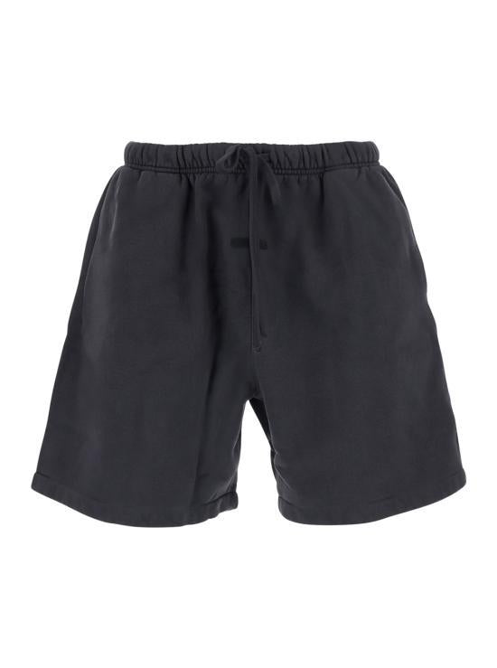 Fear of God Faded Black Cotton Drawstring Short Pants Men
