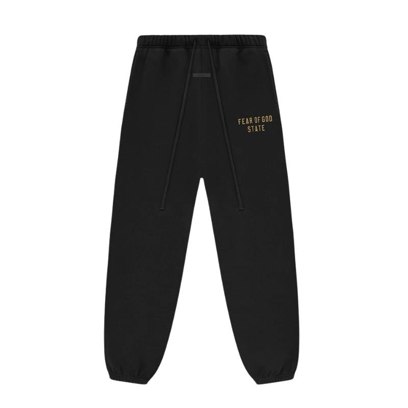 Fear of God Essentials Fleece State Sweatpants Dark Oatmeal Black