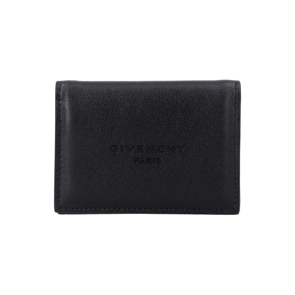 GIVENCHY Antigona Stamp Flap Leather Card Holder Wallet BK60G1K21L 001