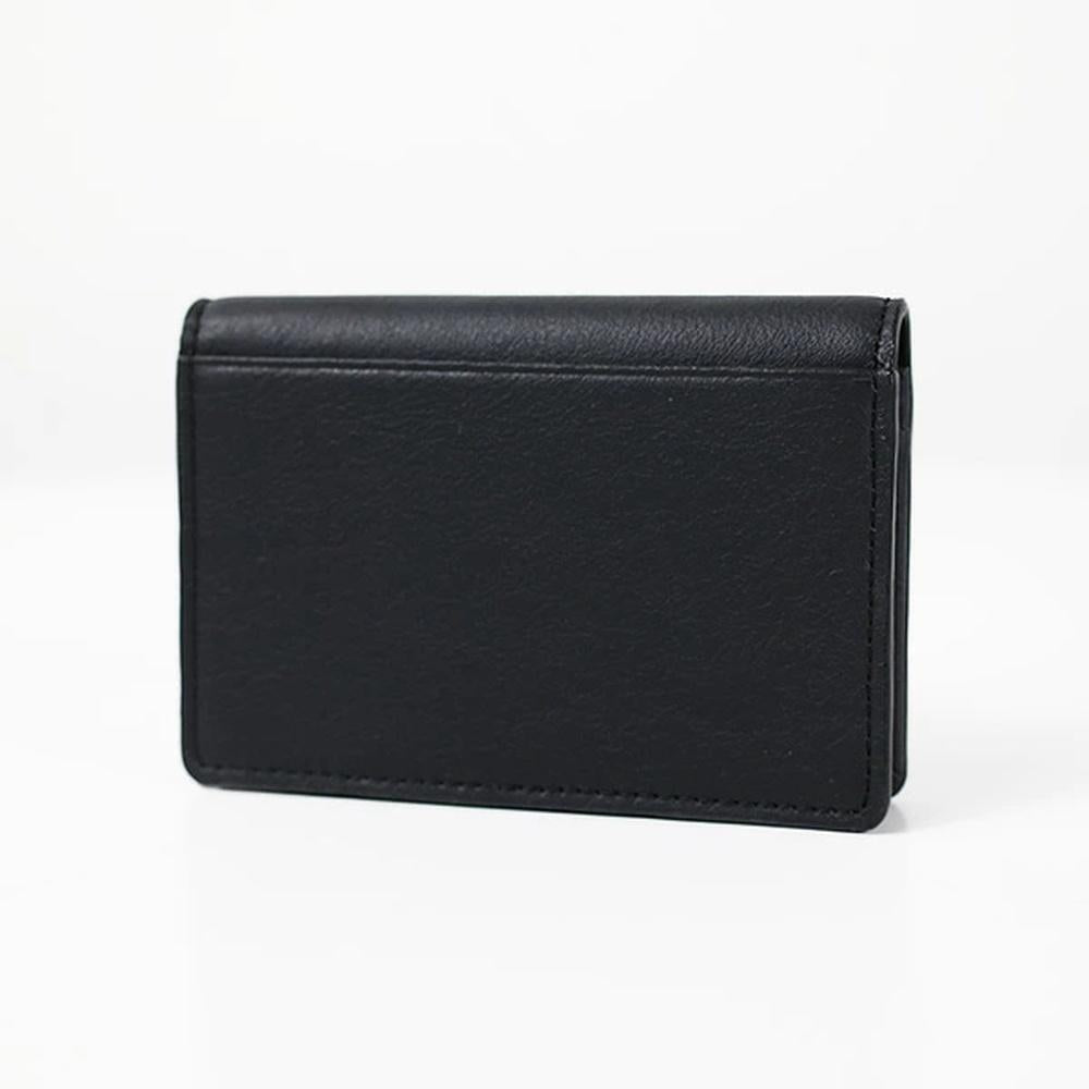 Vivienne Westwood Logo Flap Leather Card Holder Black