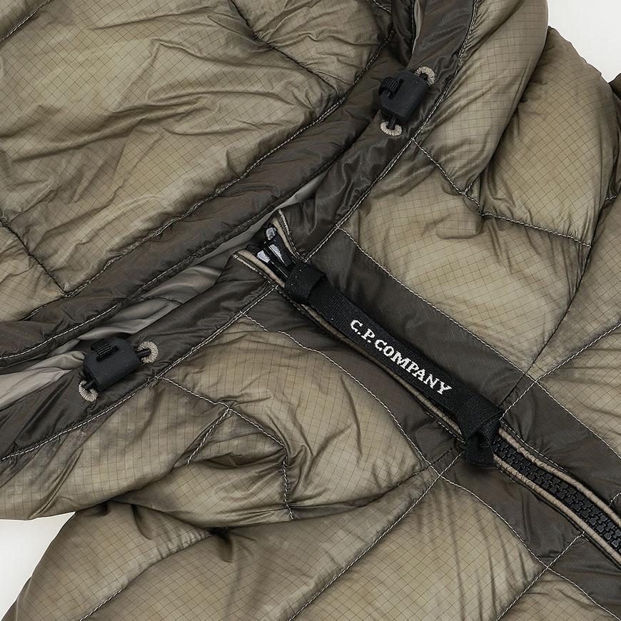CP Company Men DD Shell Hooded Lens Down Jacket Green
