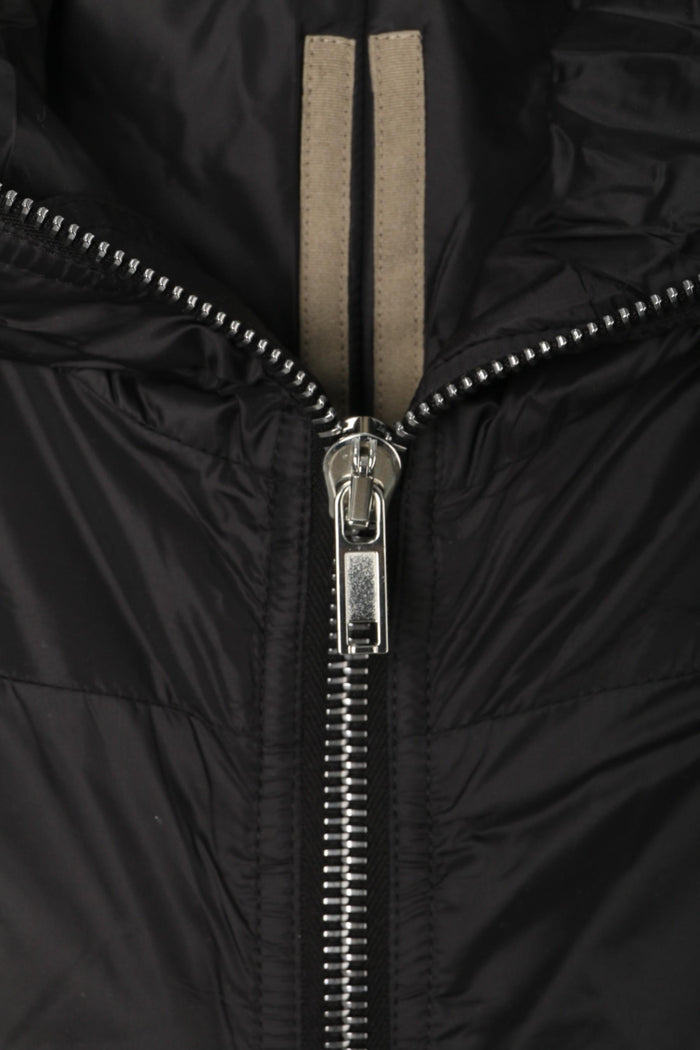 Rick Owens DRKSHDW Sealed Black Nylon Windbreaker Coat