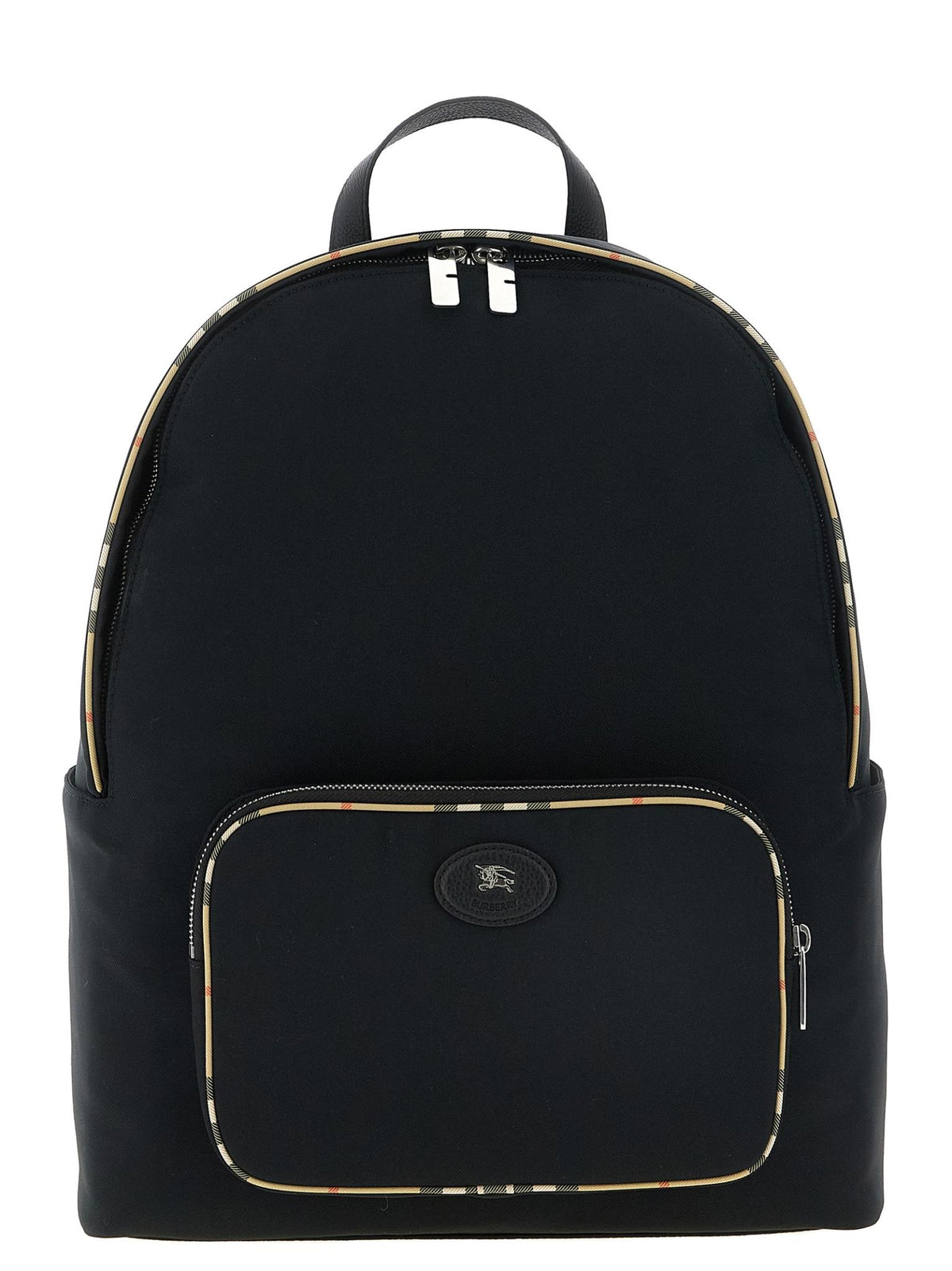 BURBERRY Black Nylon Logo Backpack