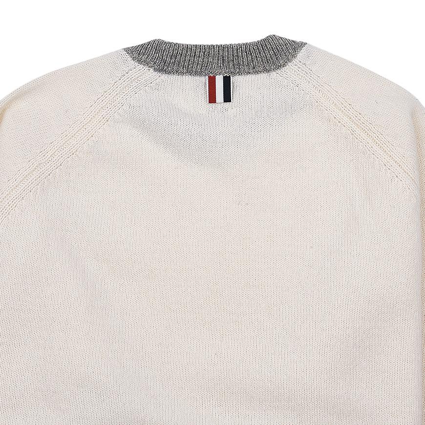 THOM BROWNE Men's 4-Bar Stripe Wool Crewneck Sweater MKA467A Y1026 100
