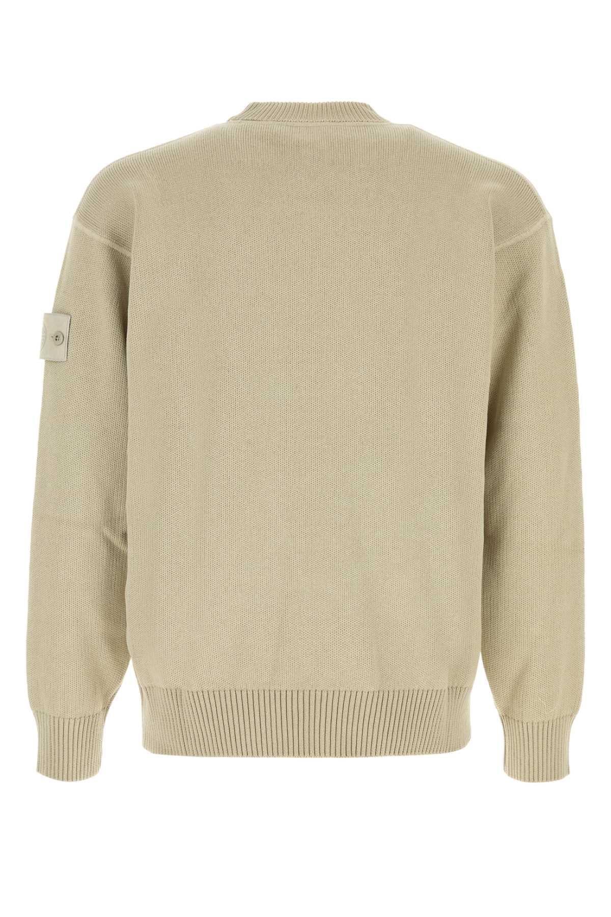 STONE ISLAND Wool Round Neck Knit Sweater Men Black