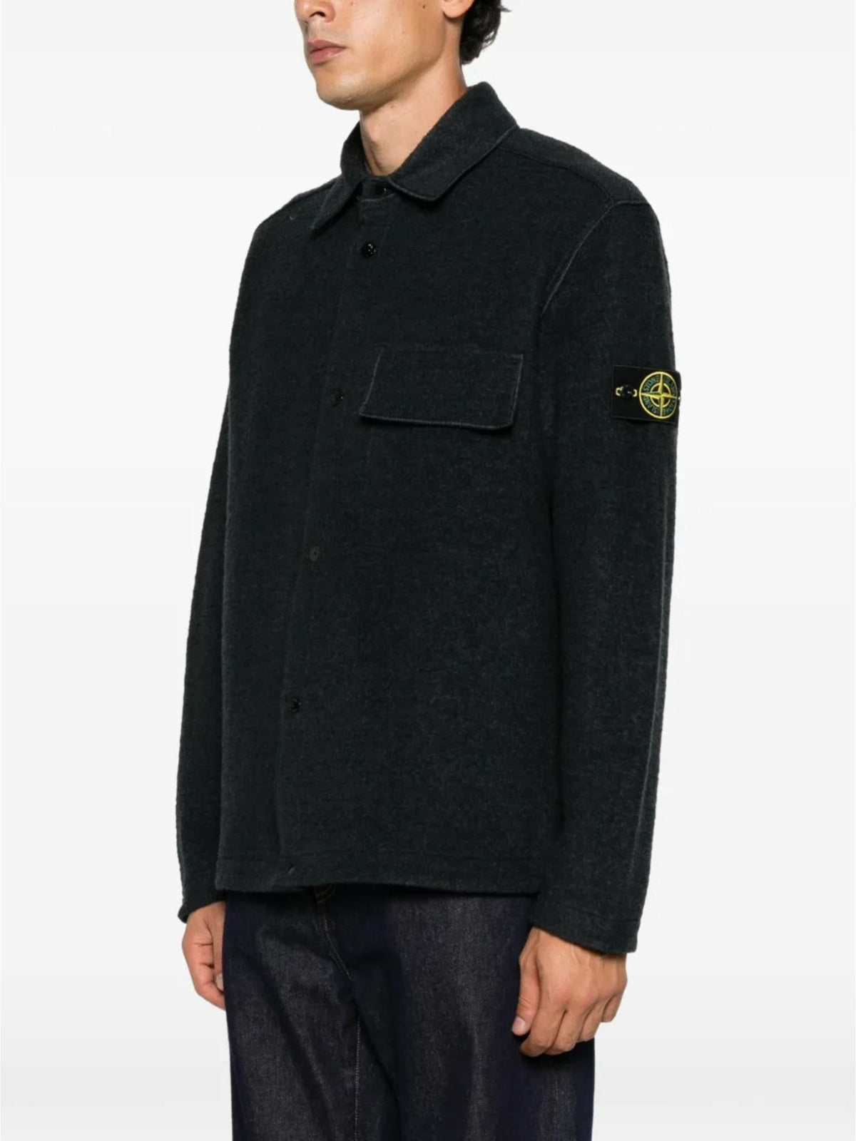 STONE ISLAND Black Casual Jacket