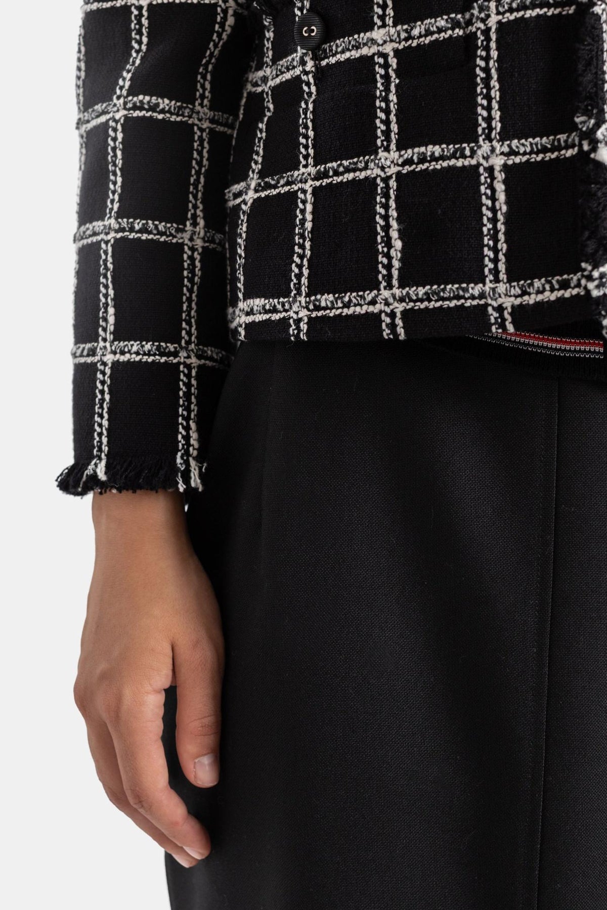 THOM BROWNE Wool Blend Check Jacket