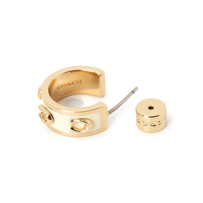 Coach Signature Logo Women's Earrings 448375 GLD 100