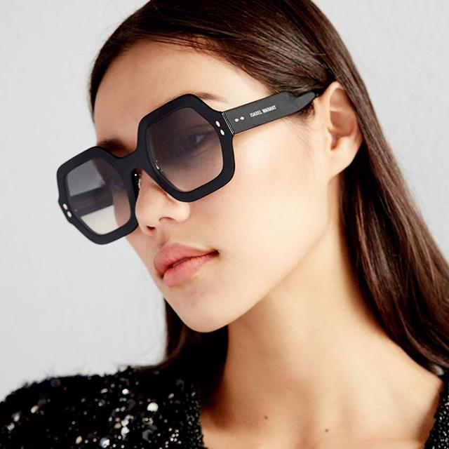 Isabel Marant Oversized Acetate Square Sunglasses Unisex Black IM0004S 8079O