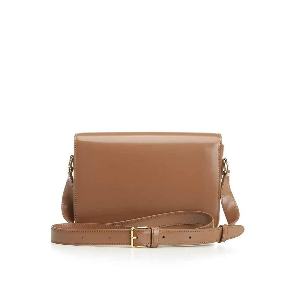 CELINE Triomphe Shiny Classic Leather Crossbody Tote Bag Women