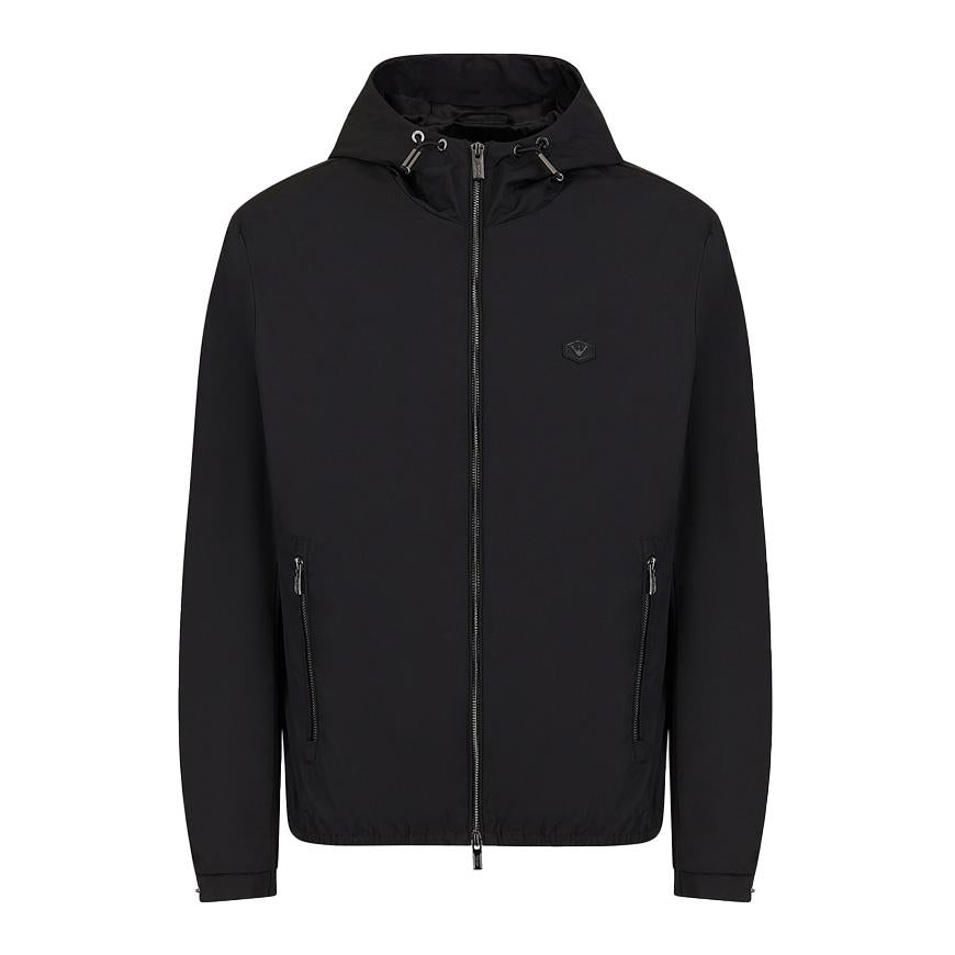 Emporio Armani Water-Repellent Logo Patch Men’s Jacket Black