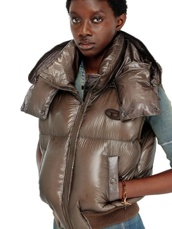 DIESEL Black Puffer Vest Men’s Down Gilet
