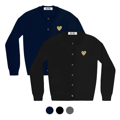 Comme des Garcons Gold Heart Patch Wool Cardigan Women’s