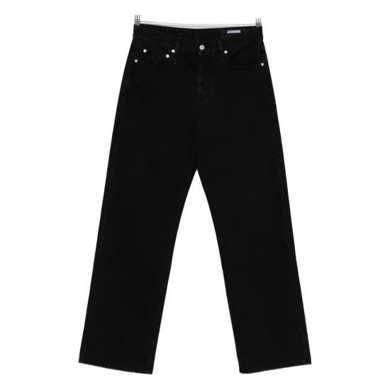 JACQUEMUS Blue Denim Jeans for Men PAM00028AD00039990 BLACK DOM
