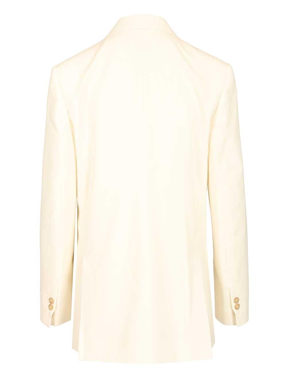 Maison Margiela Casual Blazer Jacket SS26 Beige Wool Blend