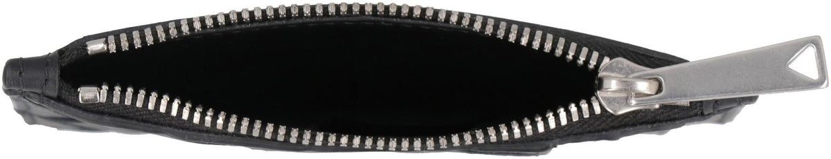 Bottega Veneta Black Intrecciato Leather Card Holder