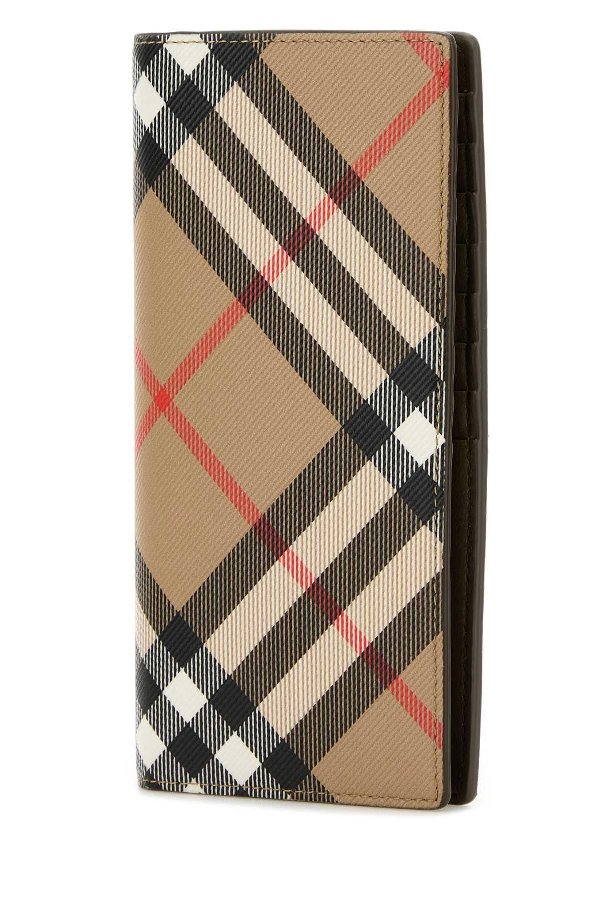 BURBERRY Leather Long Wallet for Men Brown
