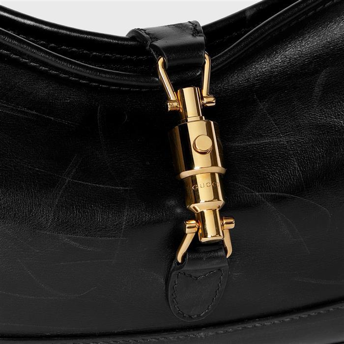 GUCCI Jackie Slim Small Shoulder Bag Black Leather