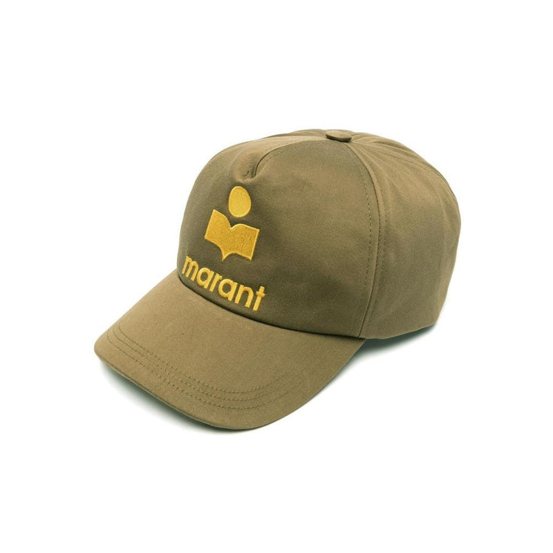Isabel Marant TYRONH Logo Embroidered Cap Navy Cotton