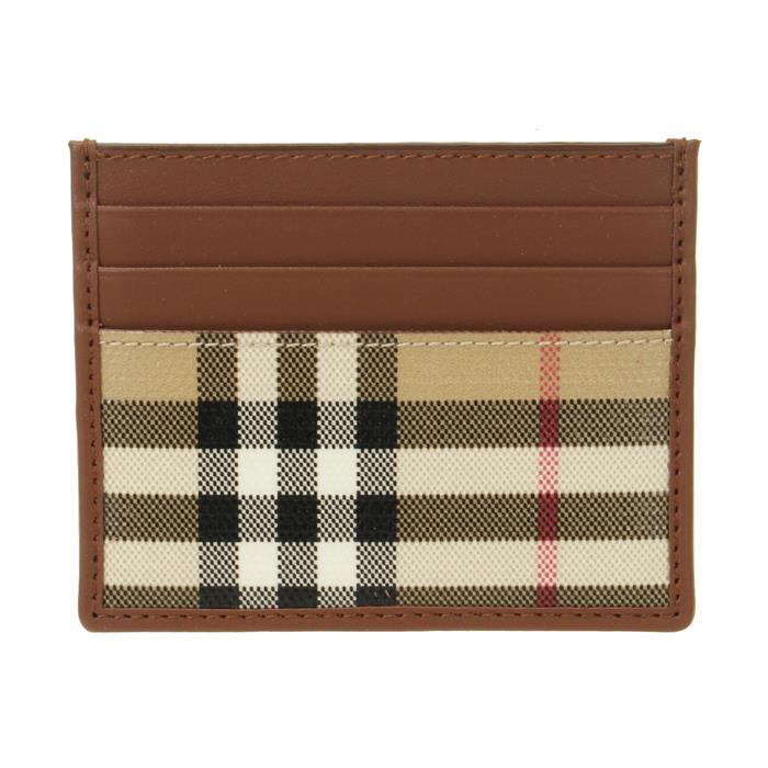 BURBERRY Check Card Case Wallet